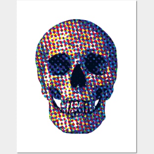 Color Dot Skull Posters and Art